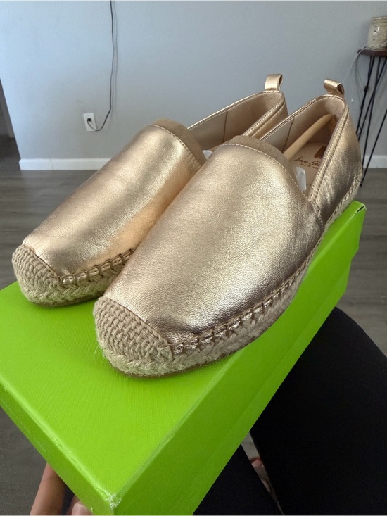Sam Edelman Shoes - Sam Edelman Metallic Gold Espadrille Slip-Ons